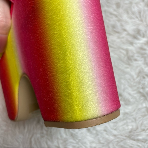 Ariyah Platform Heels Wedges Lemon Drop by Privileged Dolls Kill Ombré - Picture 11 of 16